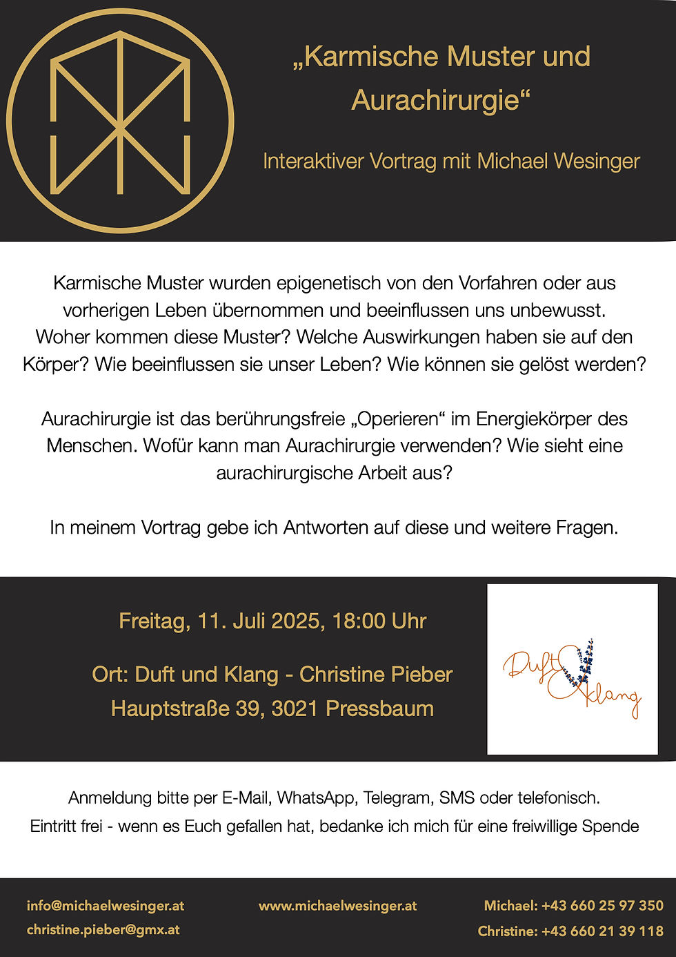 Vortrag: Karmische Muster und Aurachirurgie