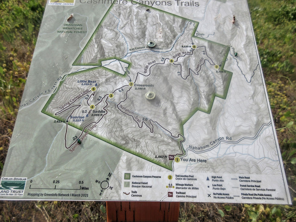 A trailhead map of a trail