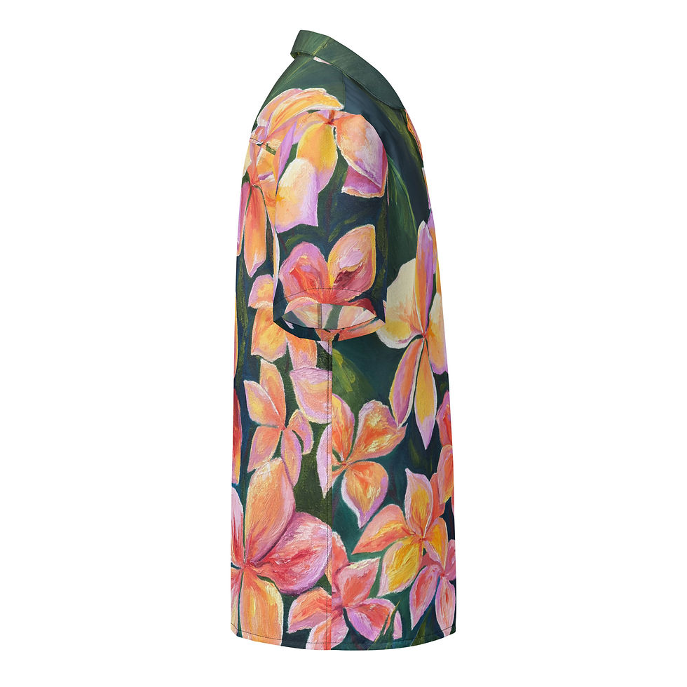 Thumbnail: Plumeria Hawaiian button shirt