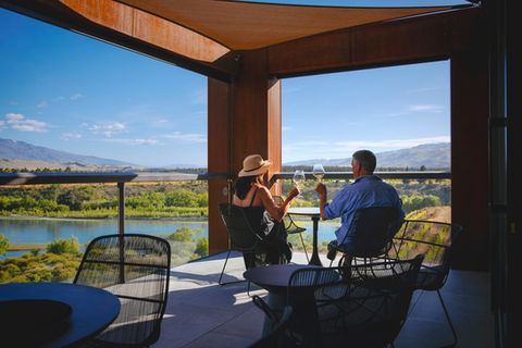 Latitude 45 wine tasting with a view