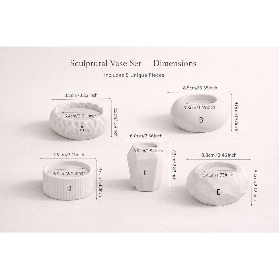 Thumbnail: Sculptural Vase Set — 5 Pieces