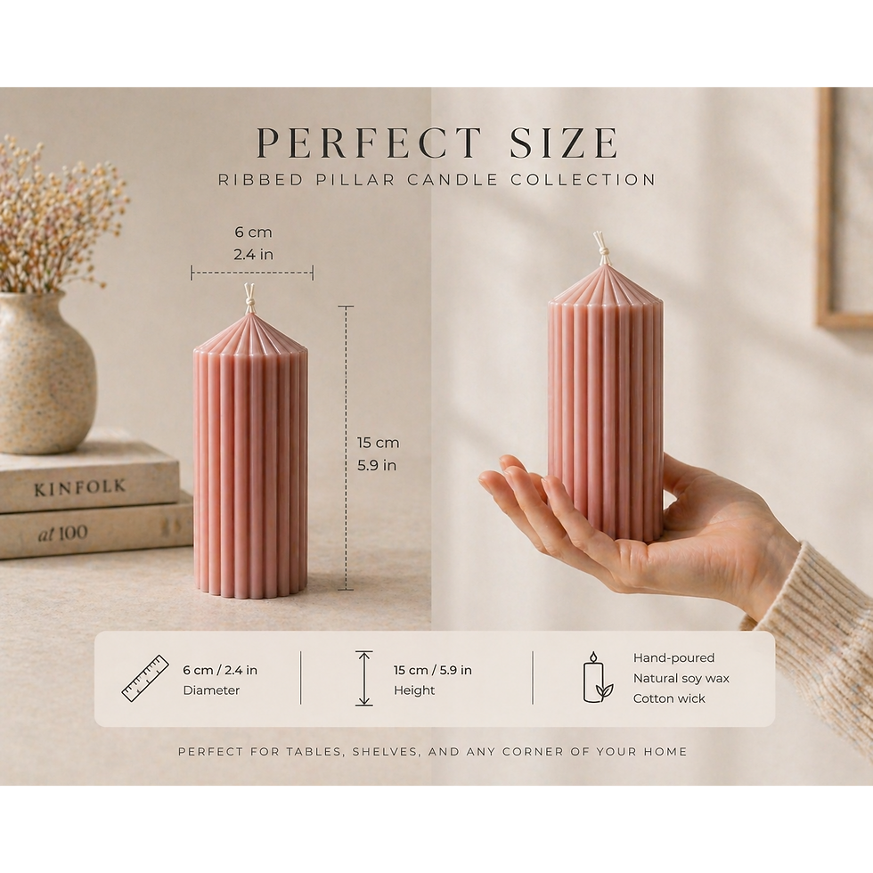 Thumbnail: Ribbed Pillar Candle Collection
