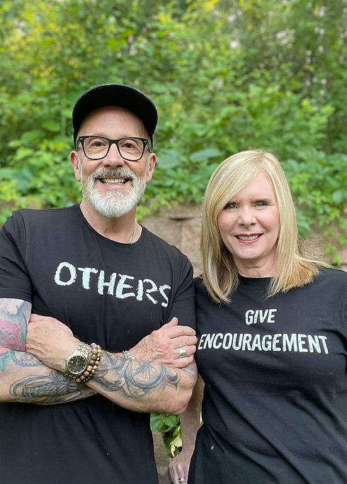 Cheryl and Mark, founders of Tummy Tees and Waystation Community