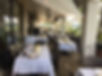 outside patio catering set up