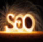 Fire spinning the letters "SEO"