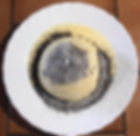 Giant Sweet Dumpling Stuffed with Plum Jam and Vanilla Sauce