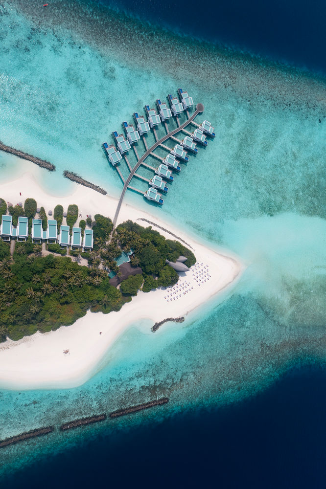 A Maldivian island seen from the air