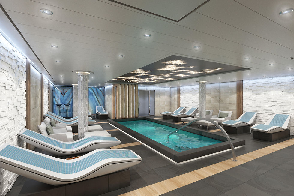 Spa thermal suite with pool on Carnival Celebration