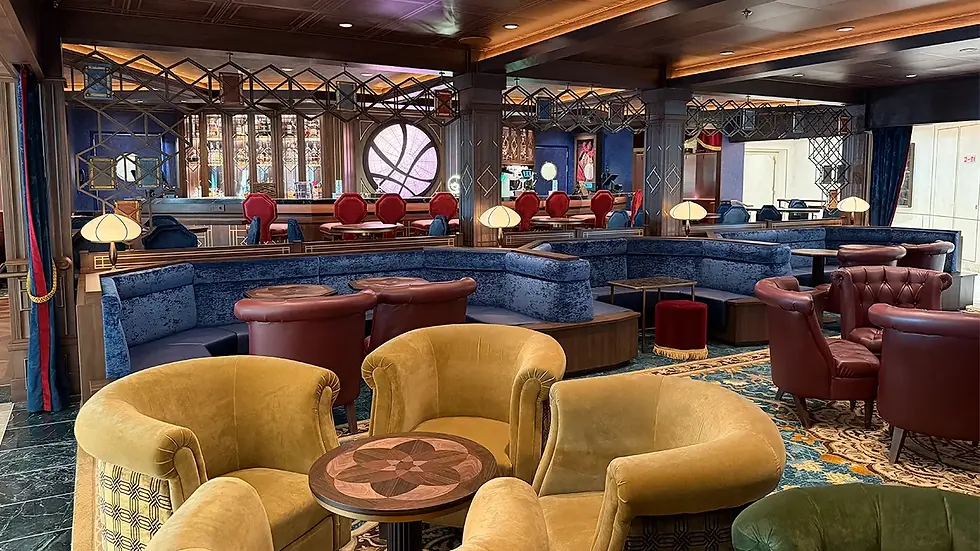 The Sanctum lounge aboard the Disney Destiny cruise ship.