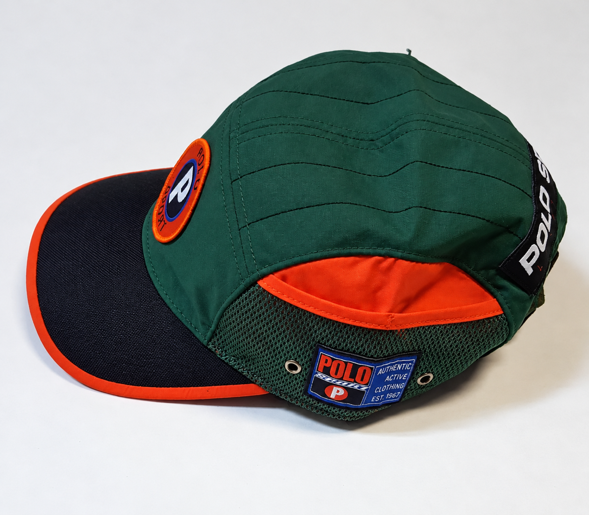 Polo Sport green cap, side view