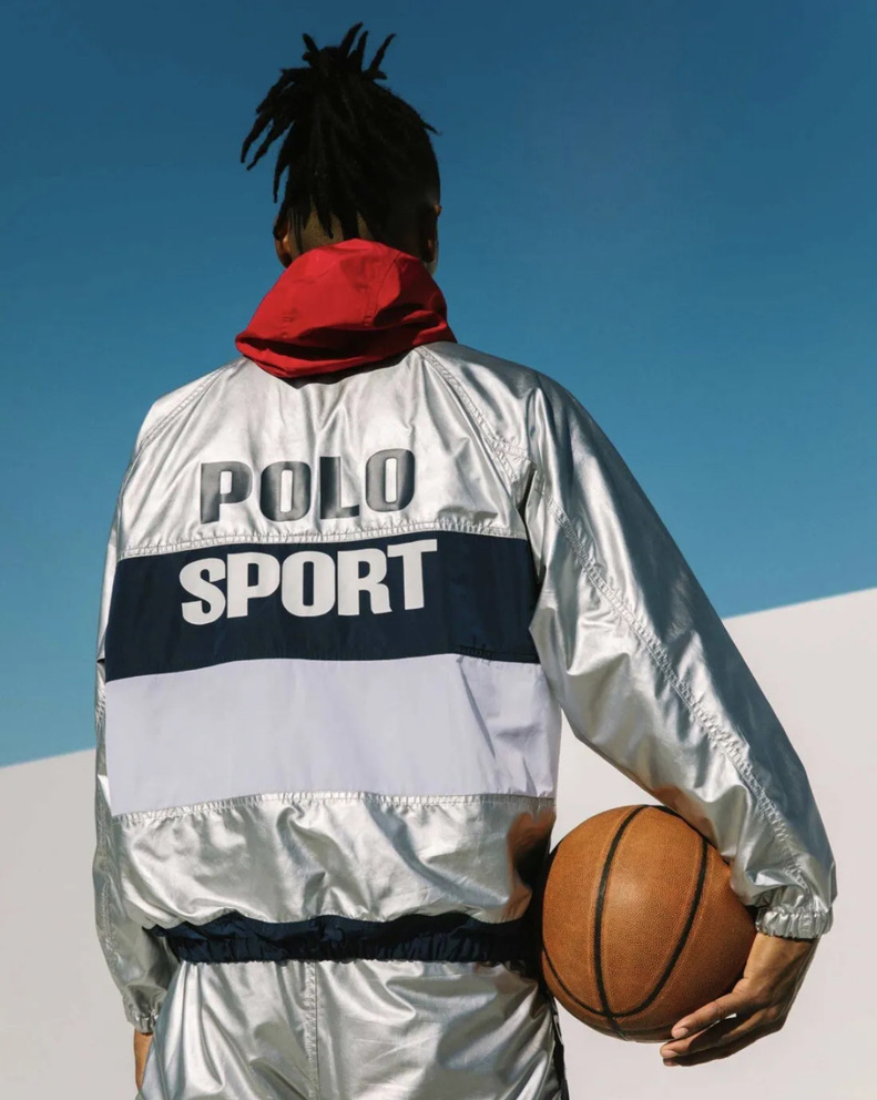 Polo Sport silver jacket graphic