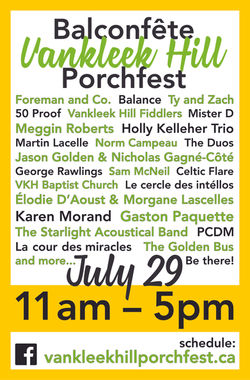 Porchfest - Newspaper lineup Ad