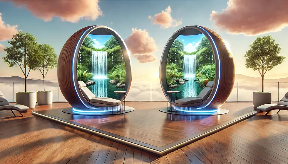 DALL·E 2025-06-10 07.06.54 - A wide scenic image showing two futuristic relaxation pods wi