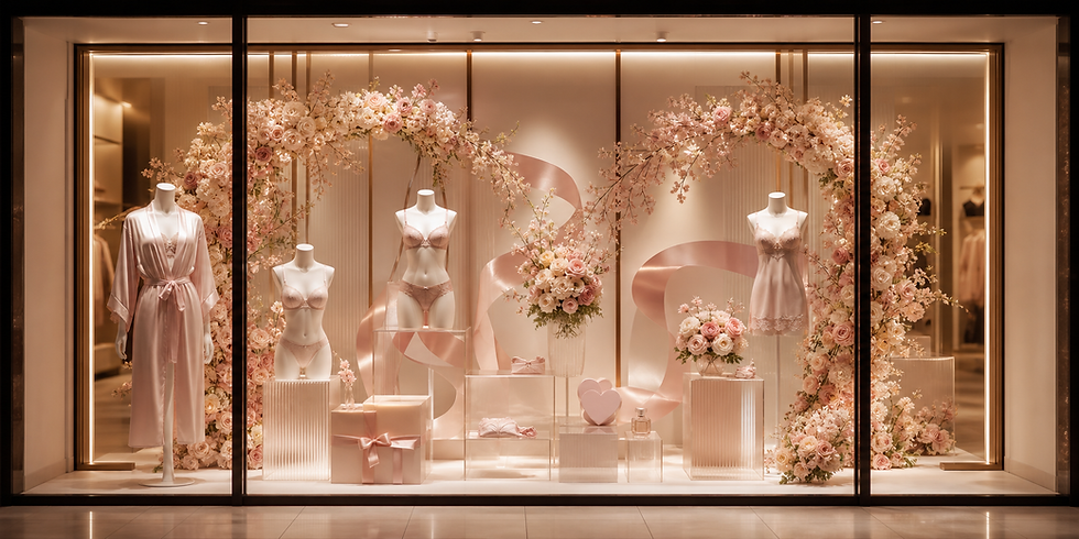 Valentine's Day Window Display Ideas for Lingerie Brands