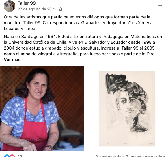 "Taller 99 Correspondencias Grabados en trayectoria"