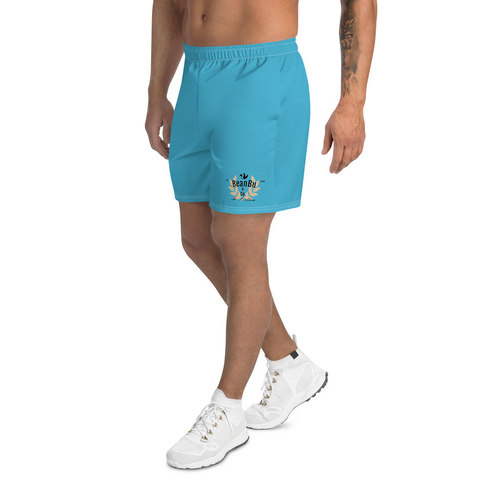 Thumbnail: Men's Blue Athletic Long Shorts