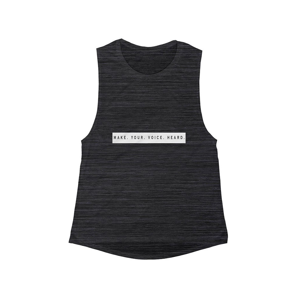 Thumbnail: Make Your Voice Heard Women's Flowy Scoop Muscle Tank