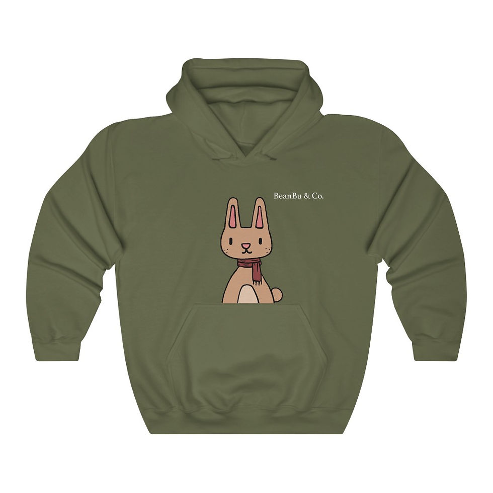 Thumbnail: BeanBu Bunny Unisex Heavy Blend™ Hooded Sweatshirt