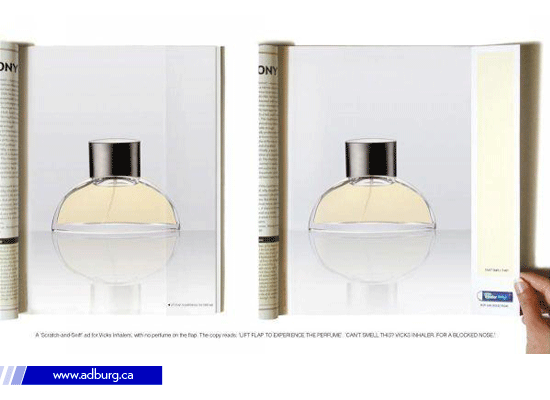 Smell in magazine