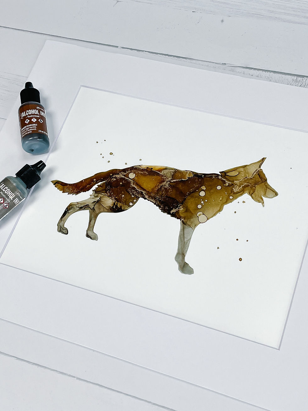 Thumbnail: German Shepherd Alcohol Ink Print