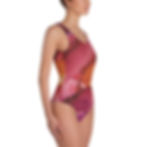 Thumbnail: Warm Hearts Alcohol Ink One-Piece Swimsuit