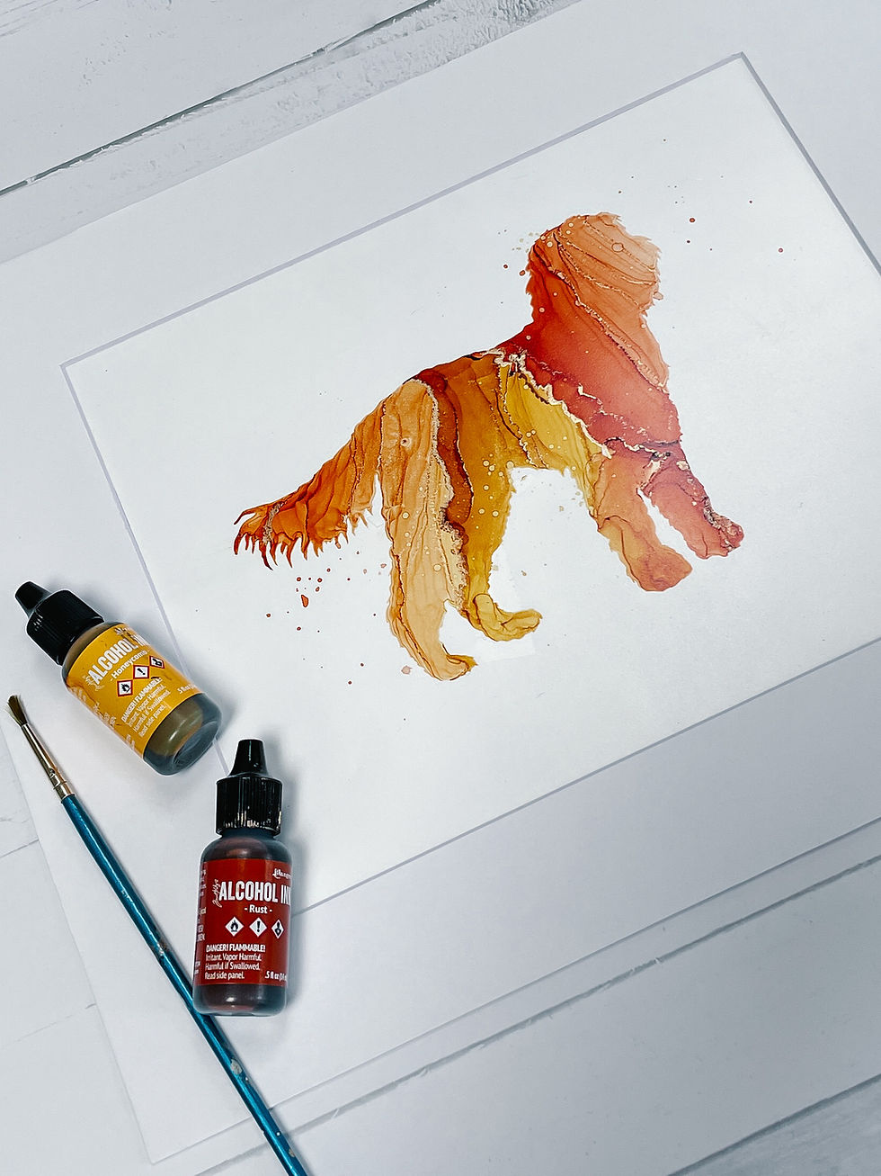 Thumbnail: Doodle Alcohol Ink Print