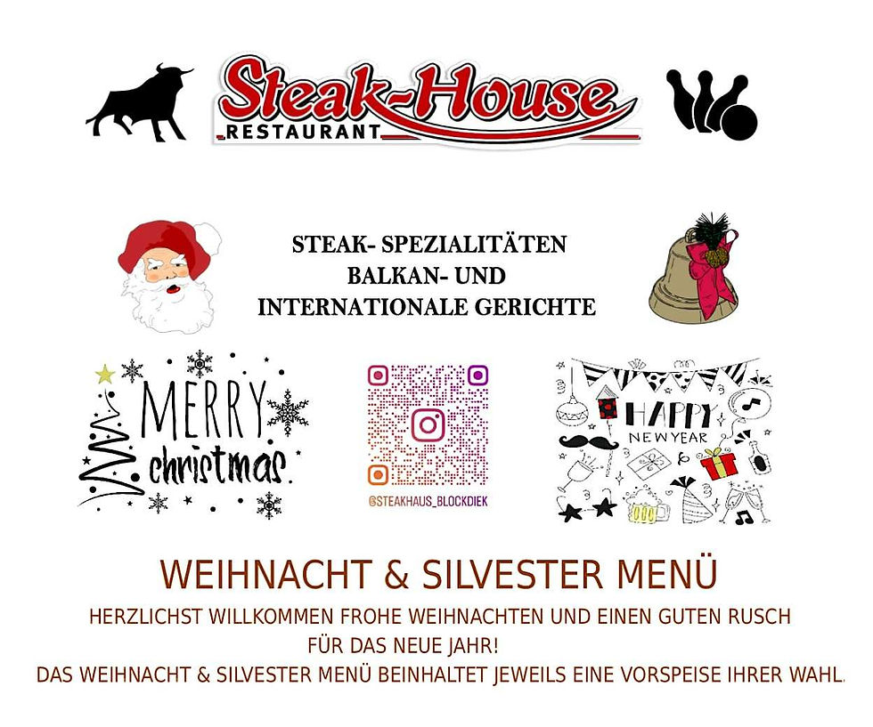 Weinacht & Silvester Menü