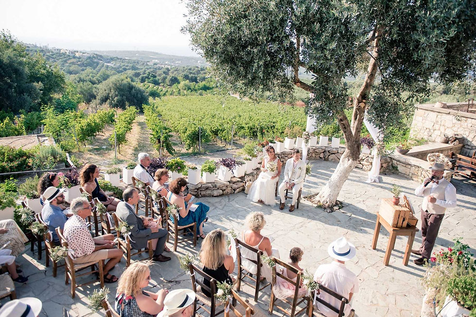 Cérémonie dans les vignes