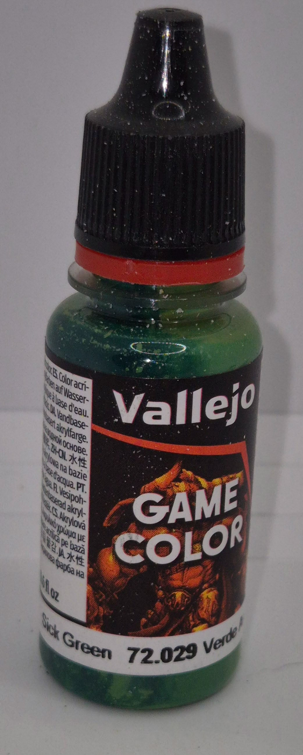 VALLEJO GAME COLOUR #52 SICK GREEN PAINT