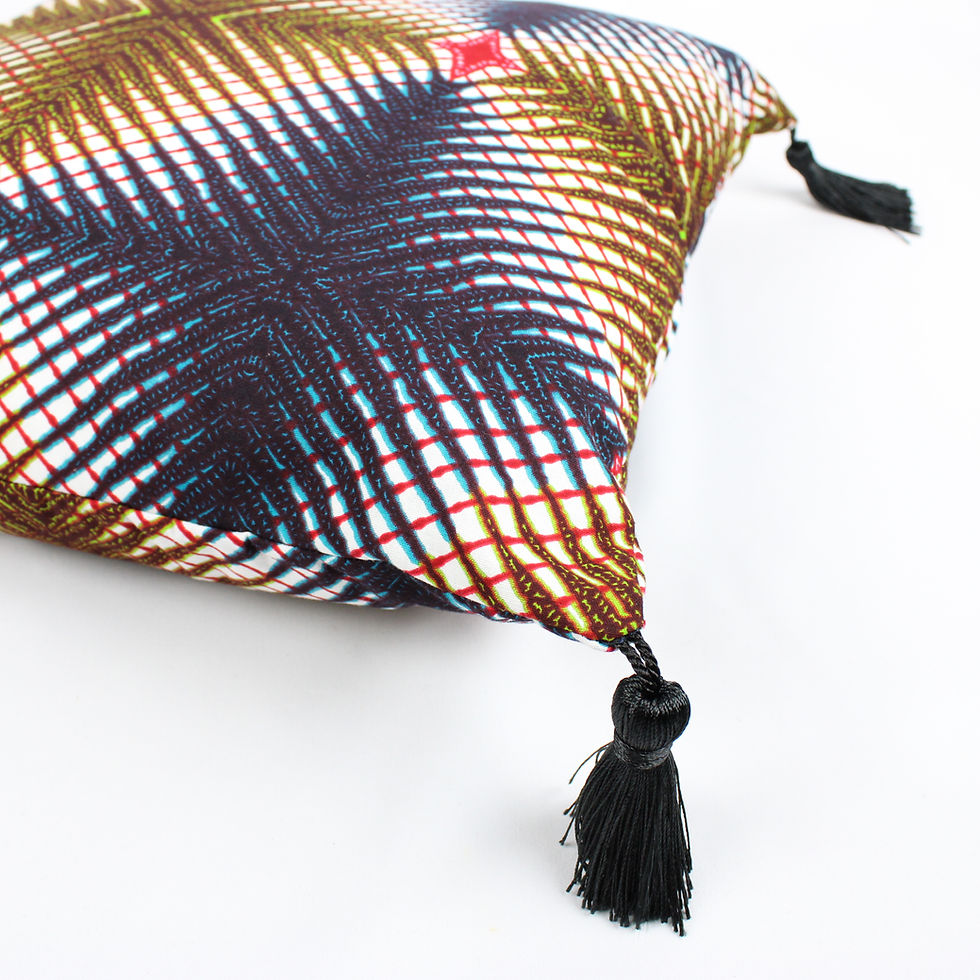 Miniature : COUSSINS WAX ETOILE - POMPONS-PASSEPOILS