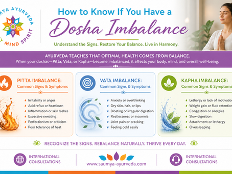 How to Recognize Dosha Imbalance (Vata, Pitta & Kapha)