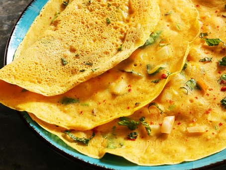 Cheela: Indian Protein Pancake Perfect for Pitta Savory Ayurvedic Breakfast