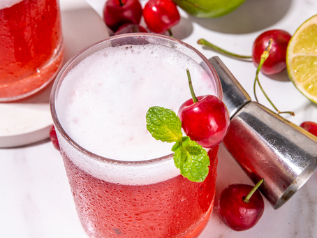 How to Make a Refreshing Coconut Lime Cherry Cocktail to Cool Pitta Dosha