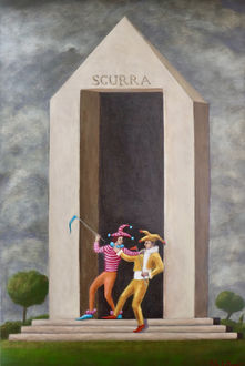''The Scallywags''2023 Oil -Linen 91x61cm.