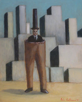 ''The Oligarch'' 2021 oil board 36x28cm.