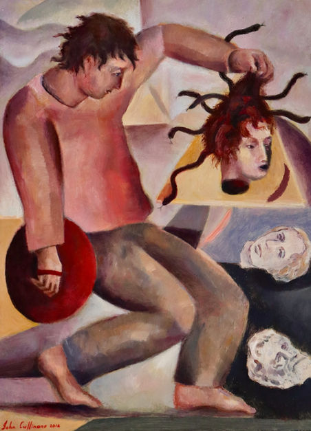 ''Perseus and Medusa'' 2016 oil on canvas 40x30cm