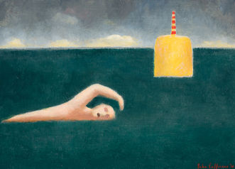''Swimmer'' oil on linen 30x40cm