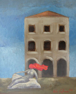 ''Italian holiday'' 2019 oil on board 26x21cm.