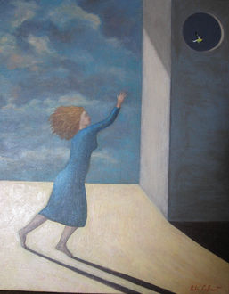''Escape''2019 oil on linen 51x41cm.