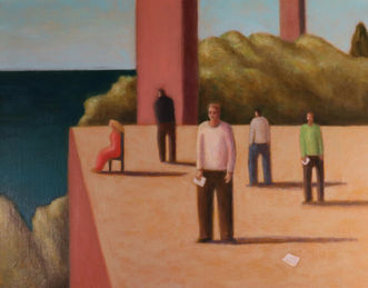 ''Off the plan ''2021 oil linen 41x51cm.