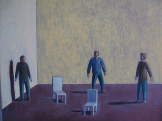 ''When the music's over'' 2019 oil on linen 41x51cm.