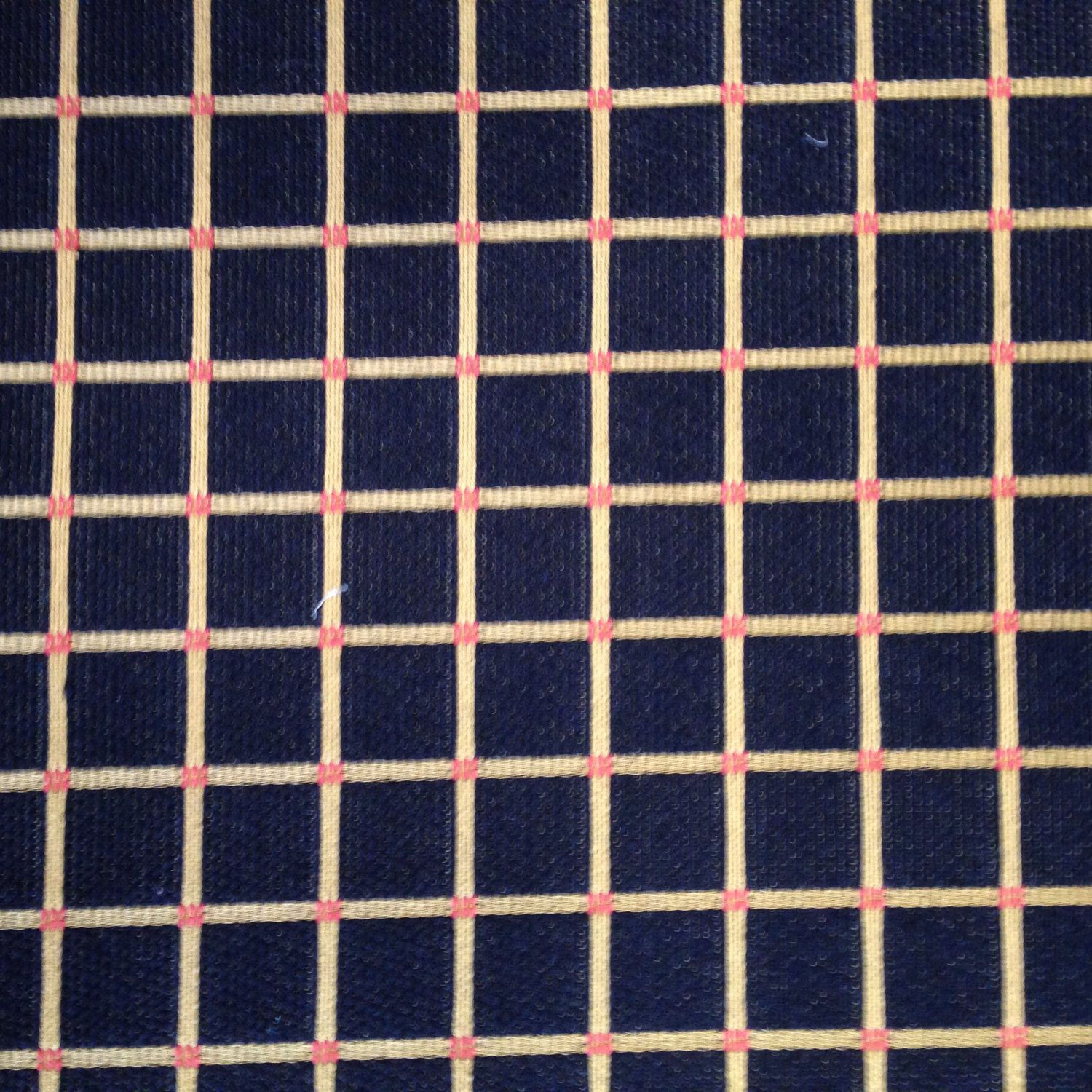 Black and Gold Grid Upholstery Fabric
