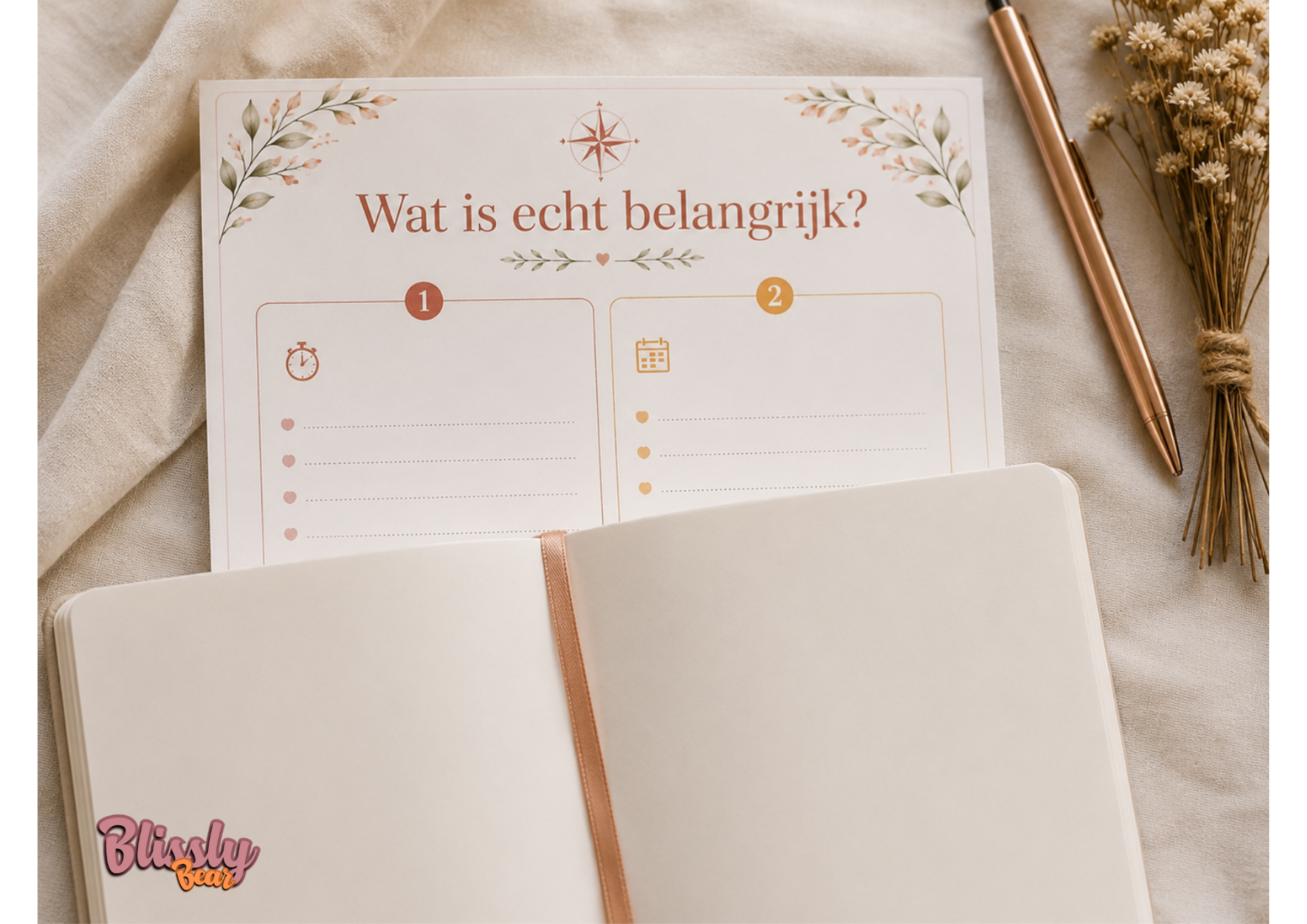 Blissly Bear prioriteitenmatrix voor mama's met vier kwadranten nu doen plannen delegeren en loslaten