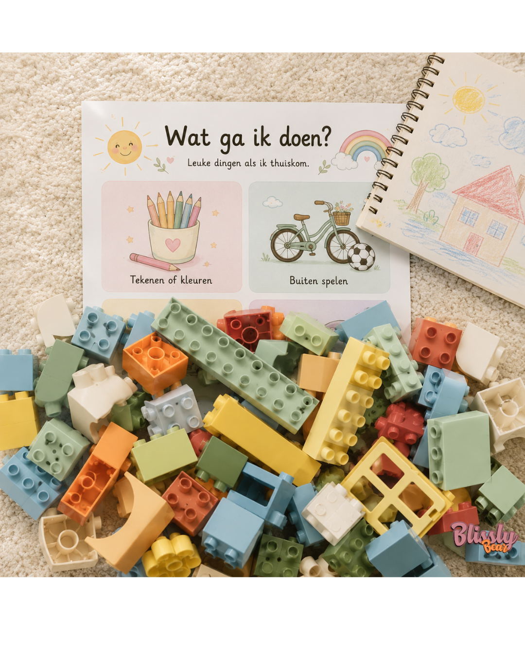 Blissly Bear activiteiten printable kinderen — Wat ga ik doen na school