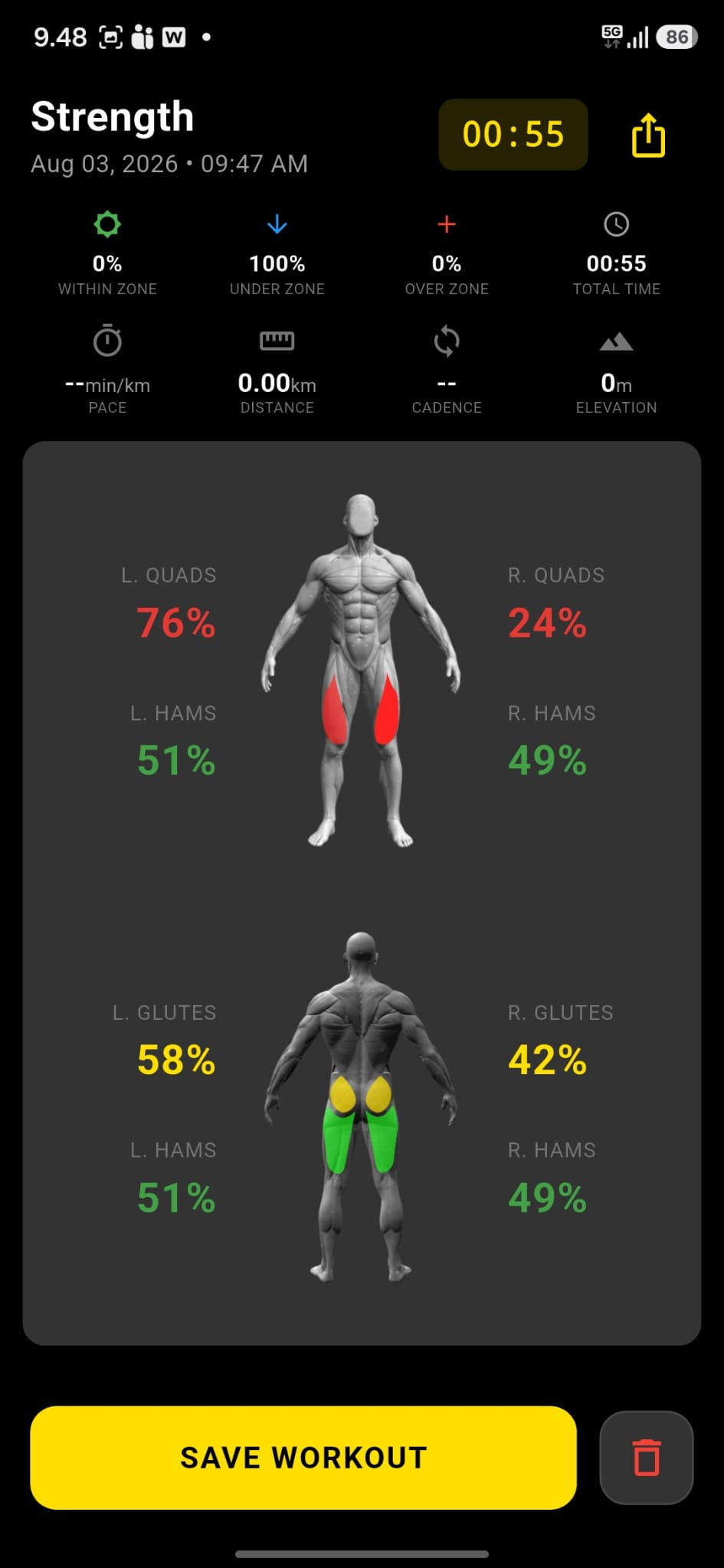 The export function (export to .csv file) supports sports science research, physiotherapy documentation, biomechanics studies, and long-term performance monitoring.