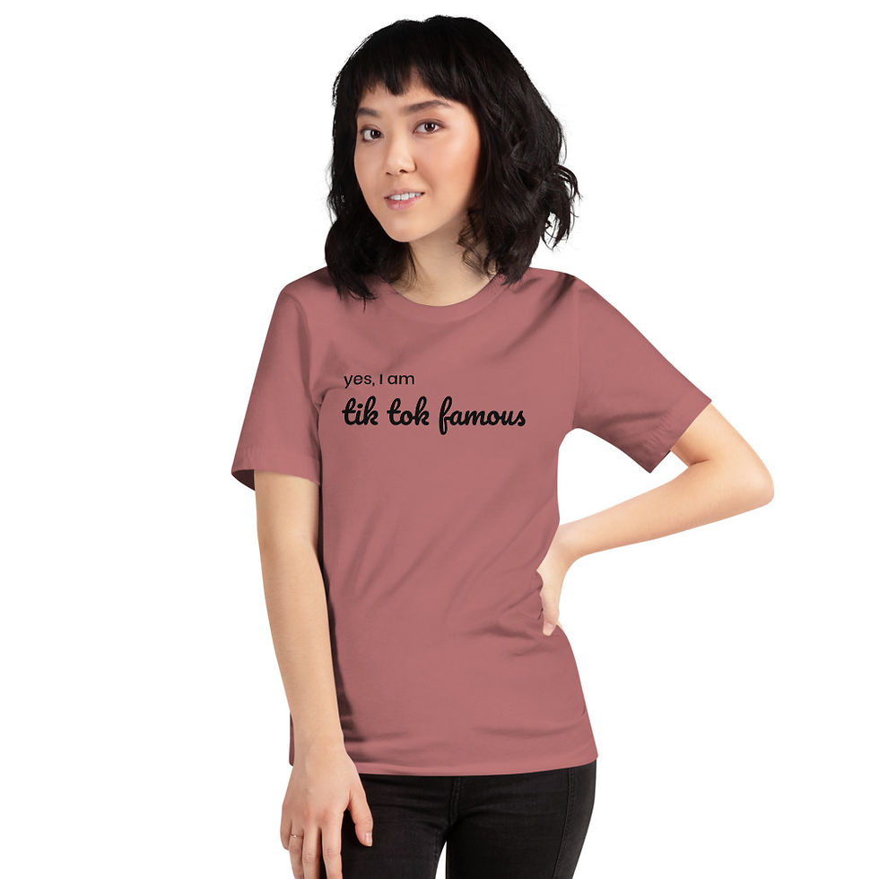 Thumbnail: yes, i am tik tok famous t-shirt