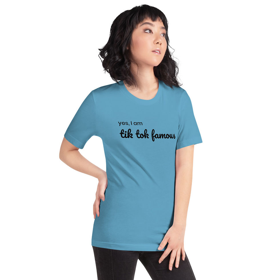 Thumbnail: yes, i am tik tok famous t-shirt