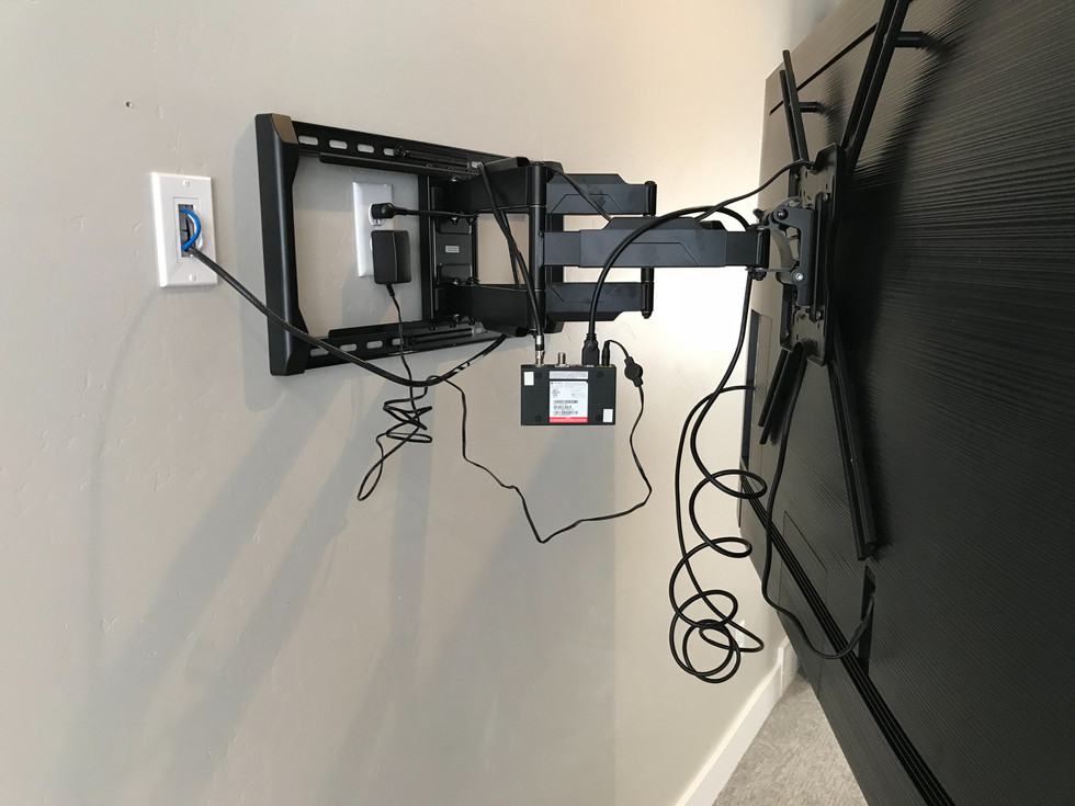 TV wire cleanup BEFORE