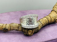 925 Hammered Concave Tapered Ring