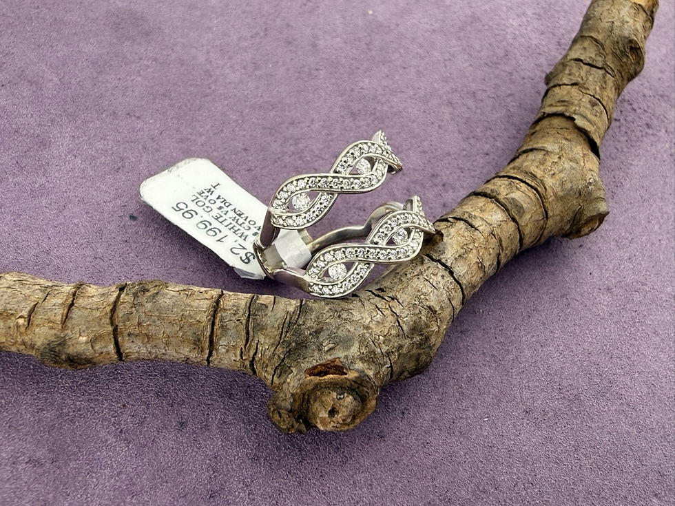 Thumbnail: 14K Woven Diamond Wrap Band Ring